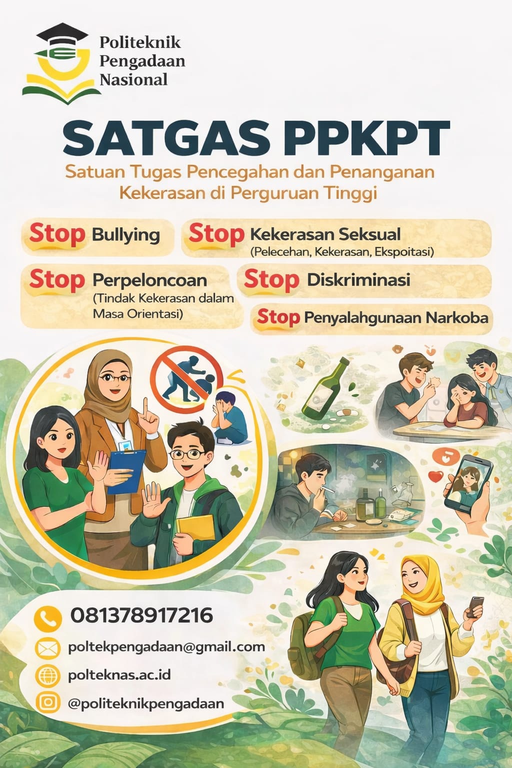 Flyer Satgas PPKPT Politeknik Pengadaan Nasional